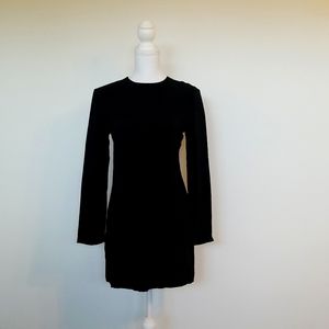 Helmut Lang Black Mini Dress Long Sleeve